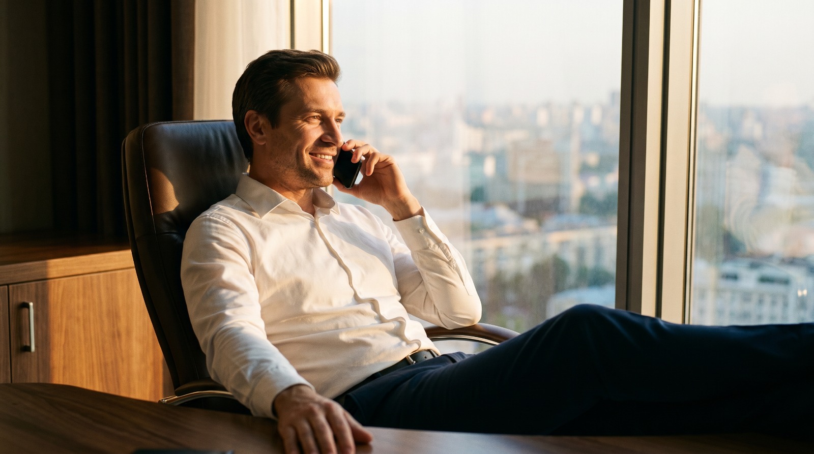 Dirigeant dans son bureau